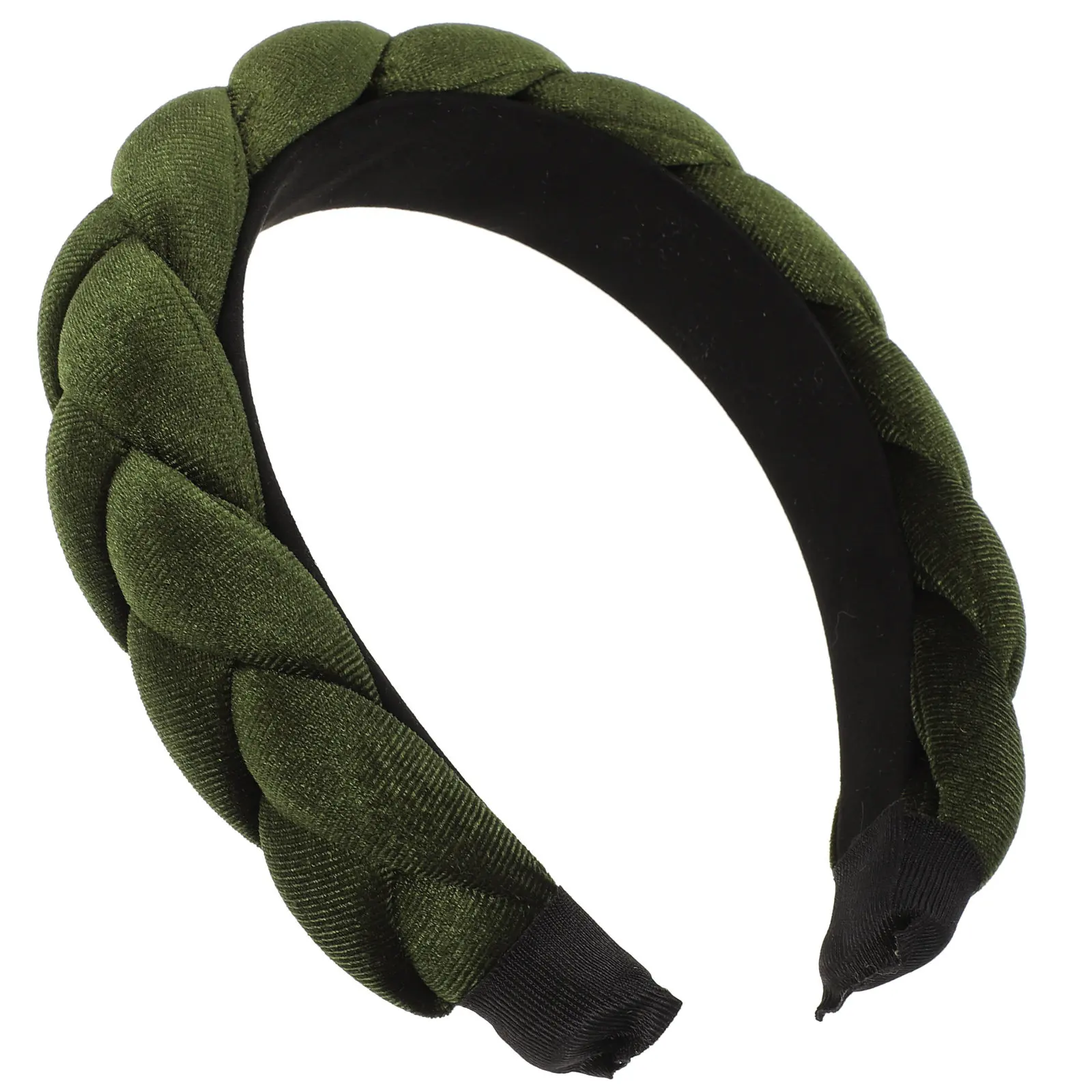 

Плетеная повязка на голову с подкладкой для женщин, широкая тканевая повязка для макияжа, умывания, ухода за кожей, укладки волос, стильный аксессуар