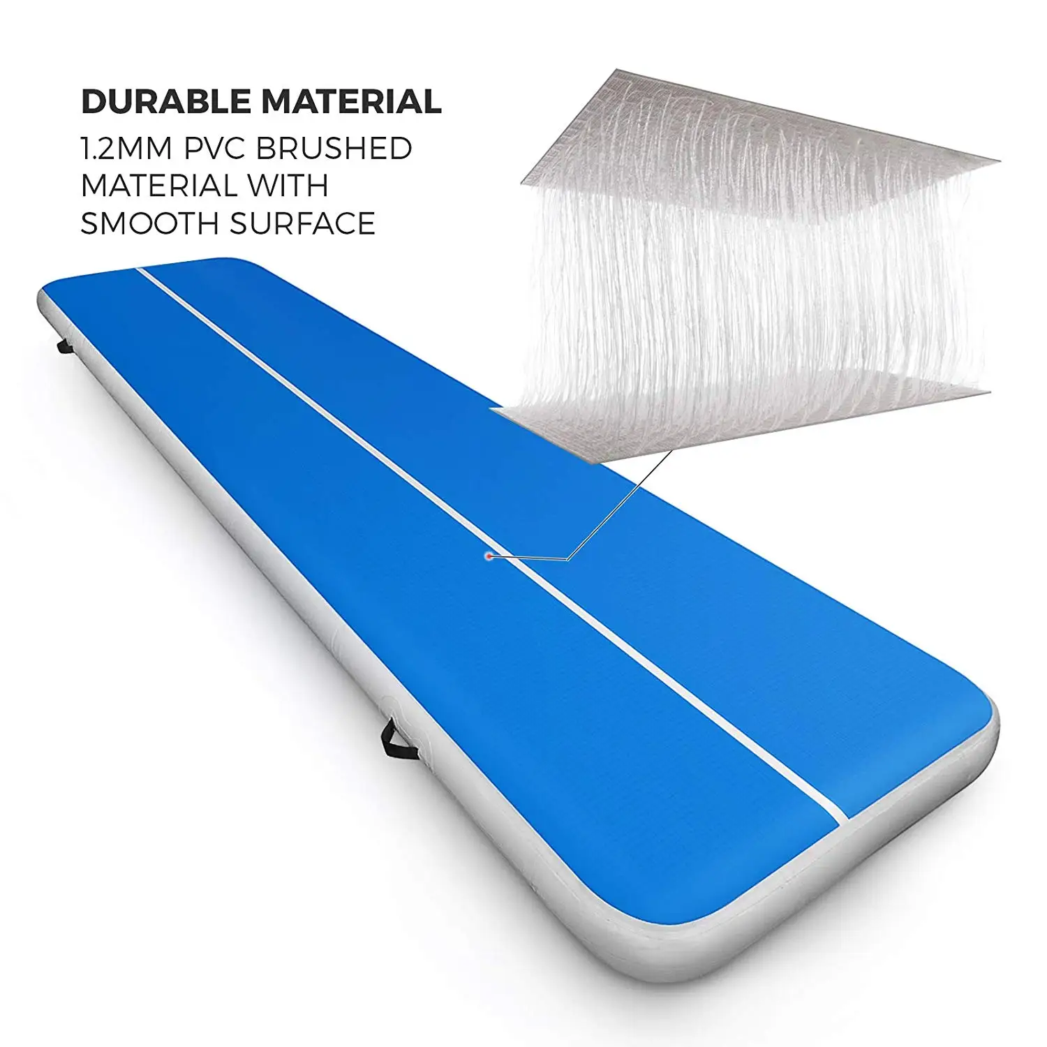 Aufblasbare Air Track Tumbling Matte Air Track Fußmatten 7x1x0,2 m Aufblasbare Gymnastik Tumbling Track Matte mit Pumpe