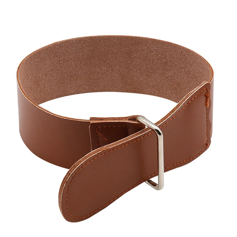 قطعة واحدة من حزام شحذ الجلد الفاخر، مبراة سكين فعالة قابلة للطي، حزام تلميع للحلاق، قابل للتعديل ومتين #5