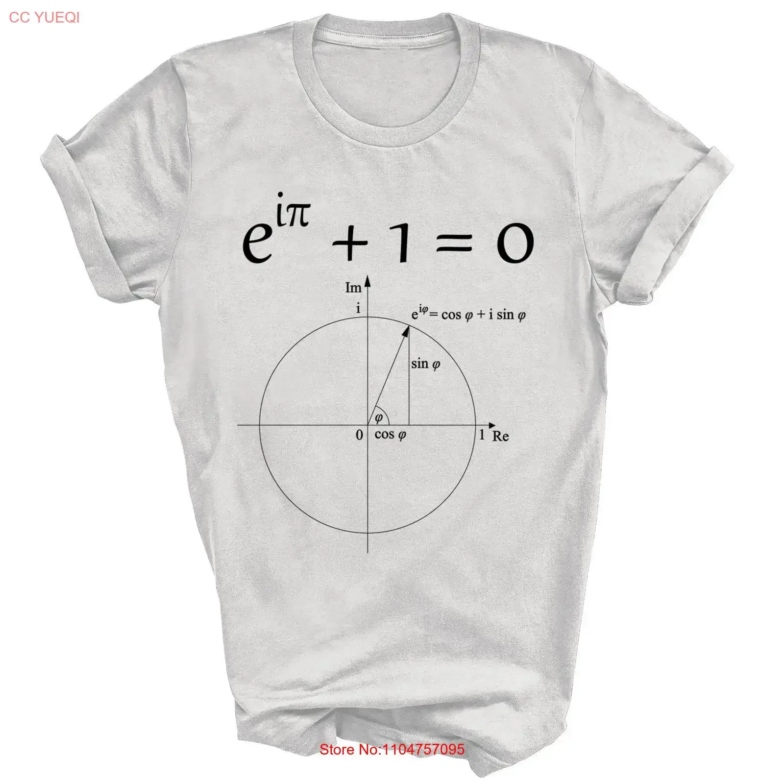 Euler's Identity Math Constants Number Pi T Shirt  vintage Washed Versatile graphic designer clothes Comfortable Stretched