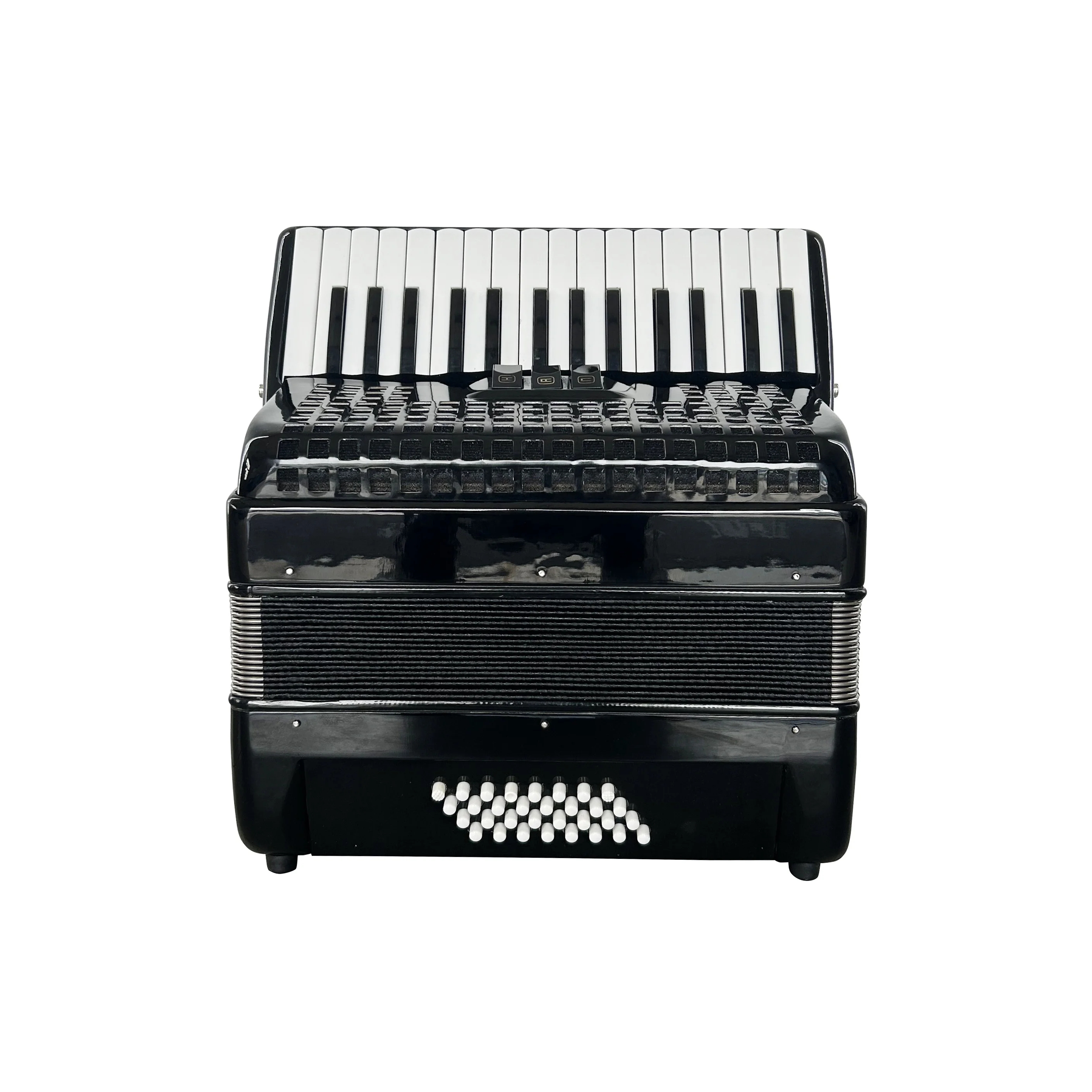 Professional 30 Keys 32 Bass 3 Registers Blue Celluloid Piano Keyboard Accordion Diatonic Chromatic Wood
