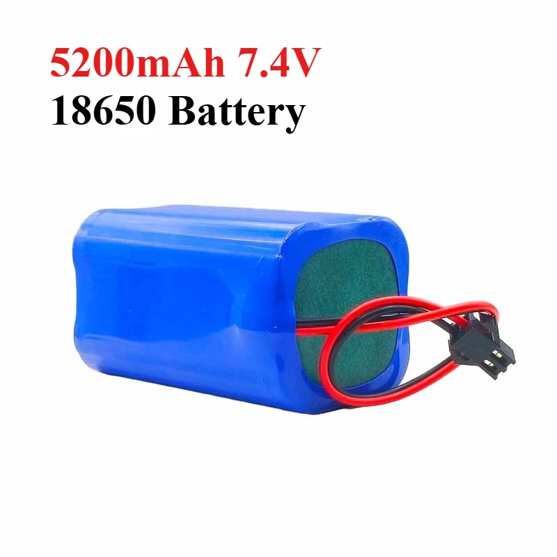 

5200mAh 7.4v 18650 Rechargeable Lithium Battery Pack for Lighting products Megaphone Speaker with Protection Board + SM Plug