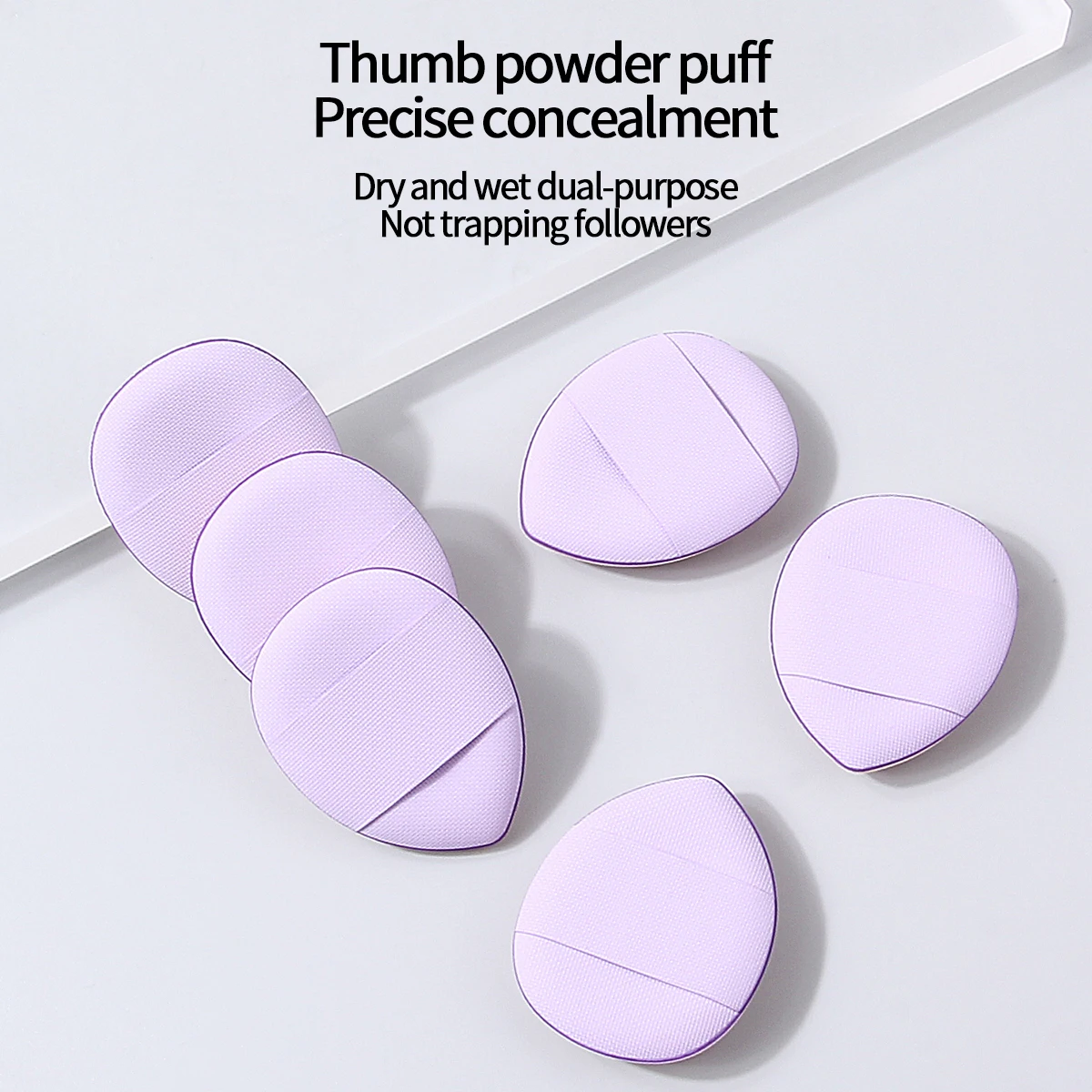 100 قطعة من أدوات مكياج السفر المحمولة، وسادة هوائية صغيرة، نفخة مسحوق الإبهام، نفخة مسحوق كونسيلر للوجه جافة ورطبة قابلة للاستخدام