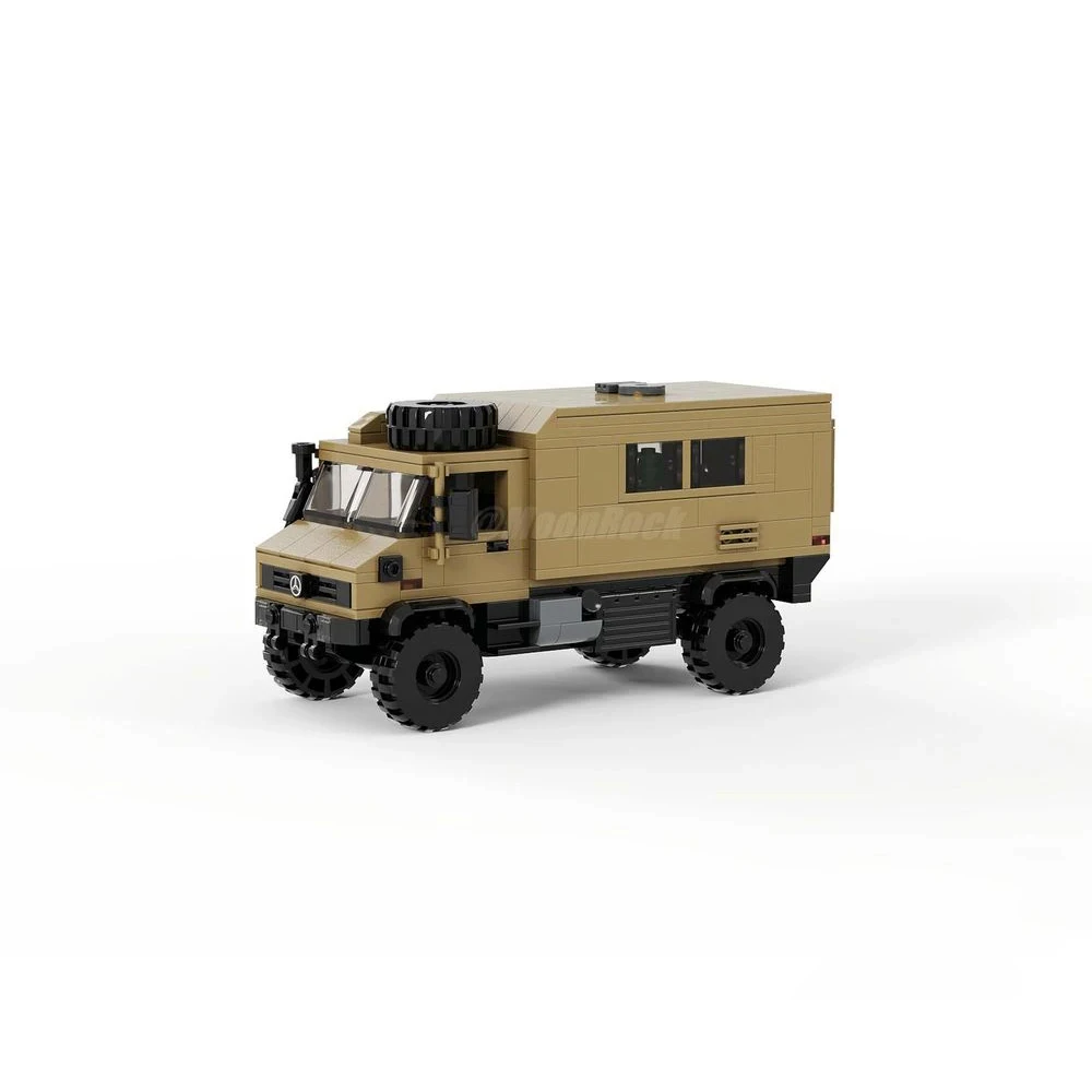 

Вездеход RV MOC С подлинной авторизацией Moonrock Unimog U4000, строительные блоки, модель автомобиля, кирпичи, игрушка для детей, подарок на день рождения