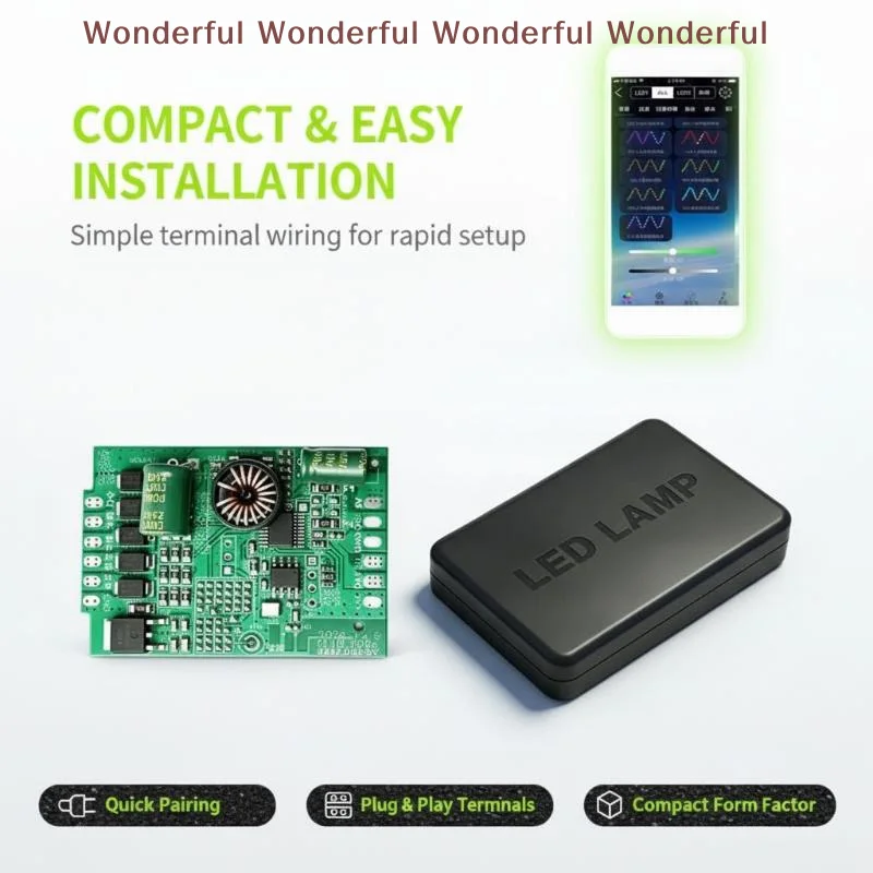 Dual Channel APP LED Controller Multiple Lighting Modes Adjustable Brightness for Retail Store Display Cabinet Lighting