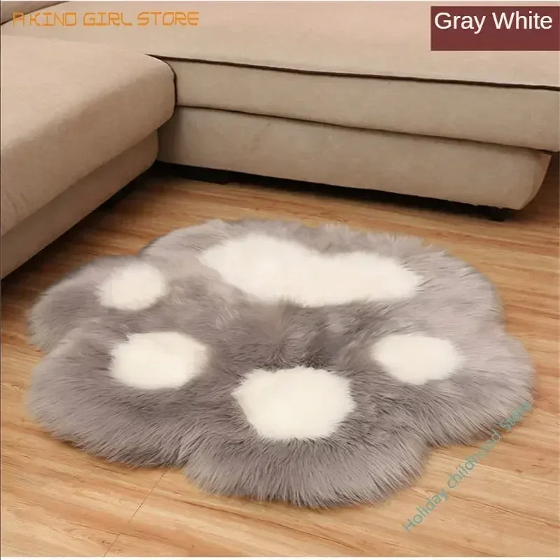 Cute Cat Paw Bear Foot Cushion Animal Footprint Shape Soft Plush Carpet Home Sofa Table Floor Mat Bedroom Decorative Carpet 2021