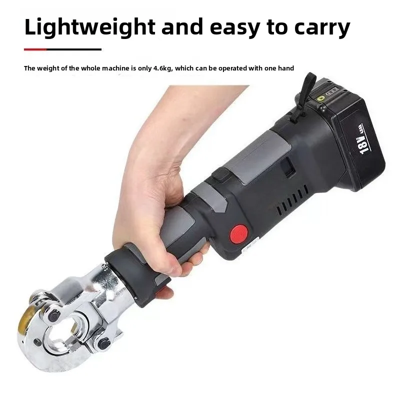 Electric Hydraulic Pliers Hand-held Portable Crimping Pliers Copper and Aluminum Terminal Crimping Straight Shank Mini 300