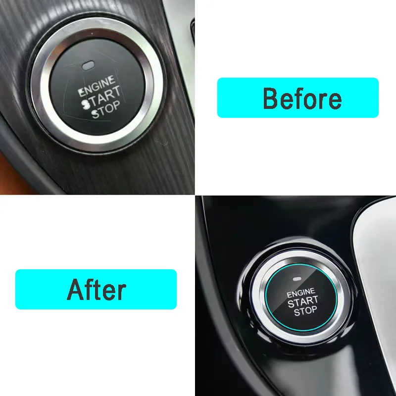 TPU Protective Film Car Engine Start Button Cover Stickers For Suzuki Jimny Swift Vitara SX4 DZire IGNIS Alto Spacia Baleno Xbee