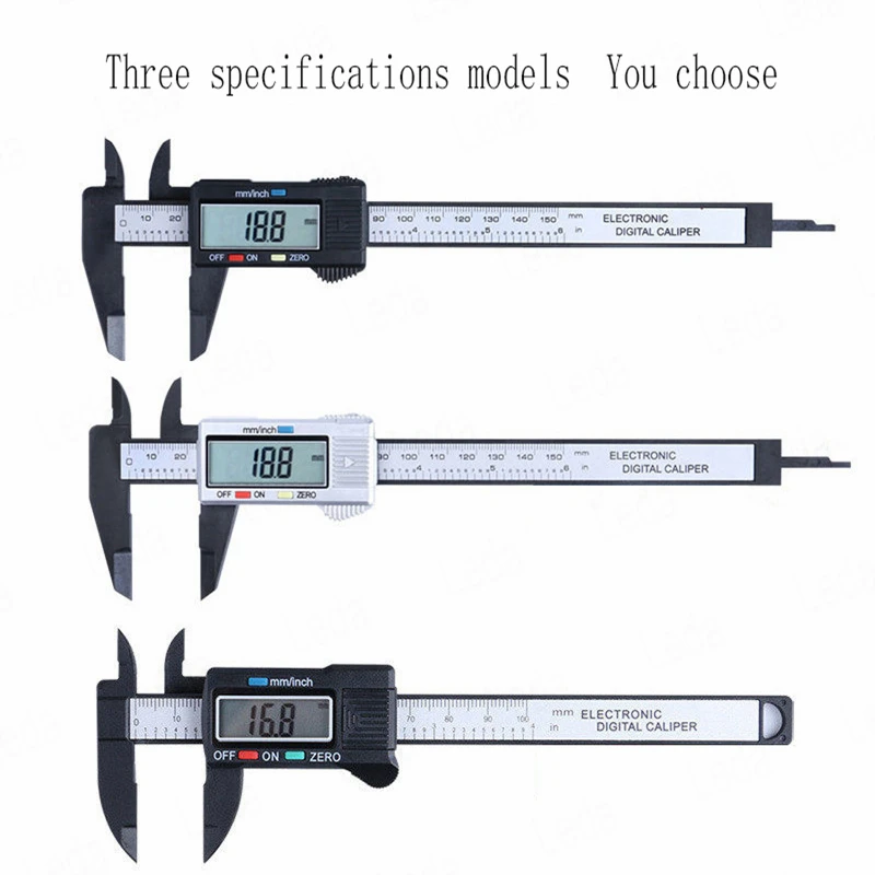 Measuring Tool Stainless Steel Digital Caliper 100mm 150mm Customizable Carbon Plastic Electronicsdigital Display Vernier Scale