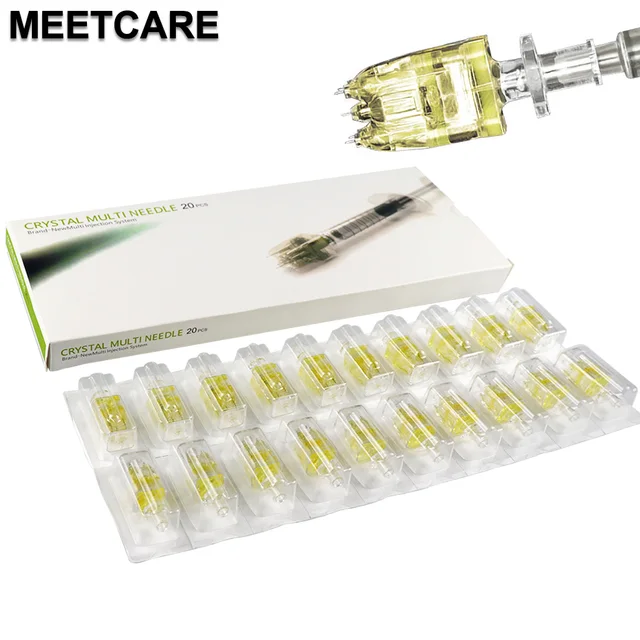 Korea 5pin Crystal Multi Needle Mesotherapy Cartridge Hand Injection Hydrating 32G 1.5 Hydra Injector Microneedle Skin Care