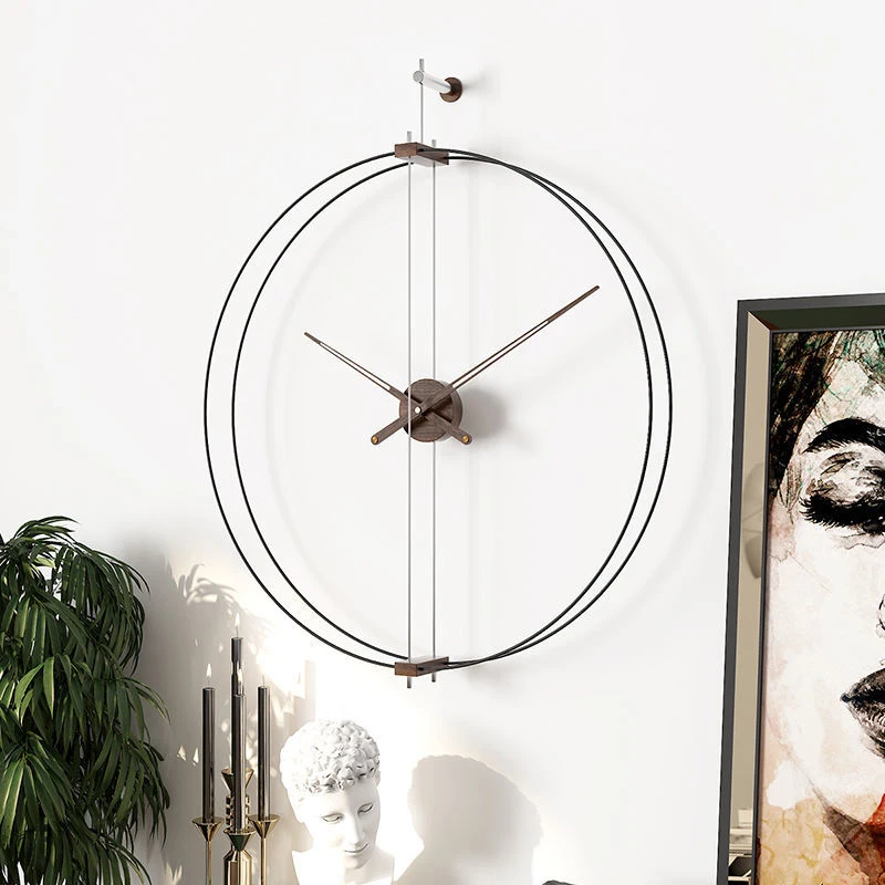 Nordic Spanish Wall Clock Modern Living Room Large Wall Clocks Bedroom Silent Movement Clock Luxury Decorative Quartz Clocks