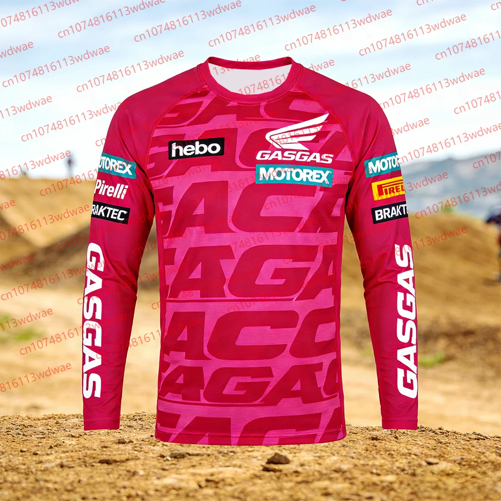 GASGAS Motocross Jersey Man Outdoor Long-Sleeved Motorcycle clothing Hebo Motorex Quick Dry Breathable MX Off-Road Dirt Bike Top - view 2