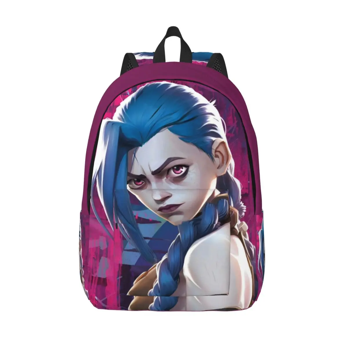 Arcane L-League Anime Legends Cool Backpack Durable Student Work Jinx Graffiti Daypack for Men Women Laptop Canvas Bags