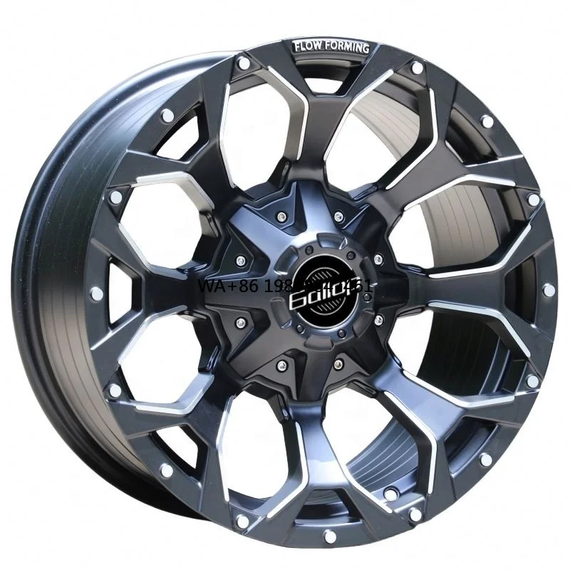 Gallop Hot Sale 16-18 Inch Aluminum Alloy Aftermarket Car Rims PCD 5/6X114.3-150 Multi-Spoke Black New Wheels -12-10mm ET