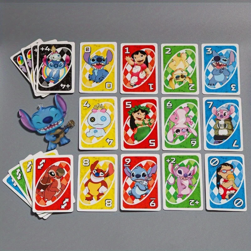 Miniso Disney Stitch Classic Card Game, a card game suitable for multiplayer parties, includes cards and a card box.