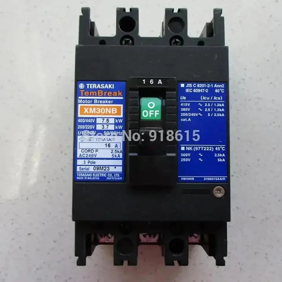 

XM30NB 16A CIRCUIT BREAKER MOTOR BREAKER TERASAKI TEMBREAK FIT FOR EDL13000TE DIESEL GENERATOR PARTS