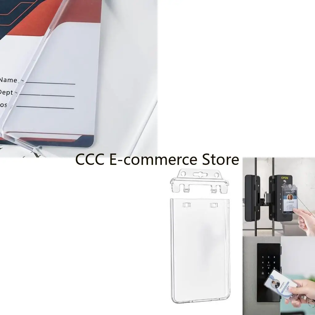 

Waterproof Badge Holders Card Holders Card Protective Case Clear Name Holders Credit Card Case School Office Supplies R58A