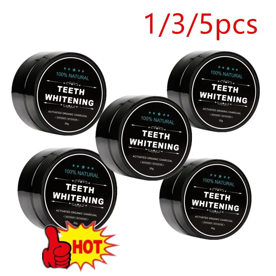 

1/3/5X Toothpaste Toothbrush Powder Whitening Teeth Whitening Natural Organic Activated Bamboo Charcoal Yellow Teeth Cleaning Ki