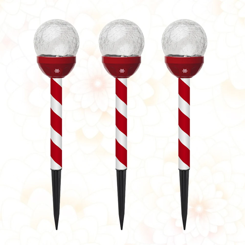 3 قطع من مصابيح LED تعمل بالطاقة الشمسية لمسار الحديقة مع مدببة أرضية أوتوماتيكية لإضاءة ساحة الممر وعيد الميلاد