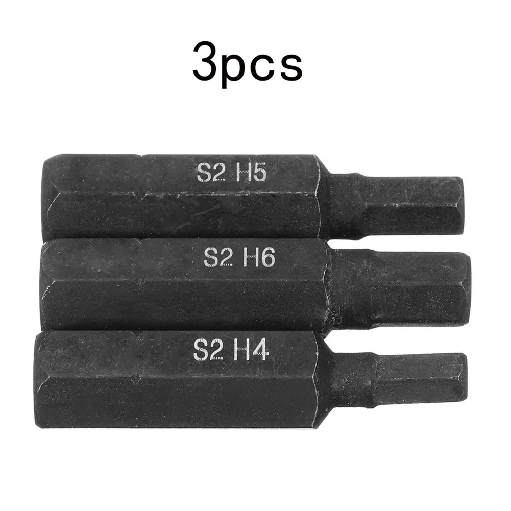 3pcs Hexagon  Screwdriver Bits 8mm Hex Shank  36mm Hand Tools  H4 H5 H6  Driver Set Manual Electric Screwdriver