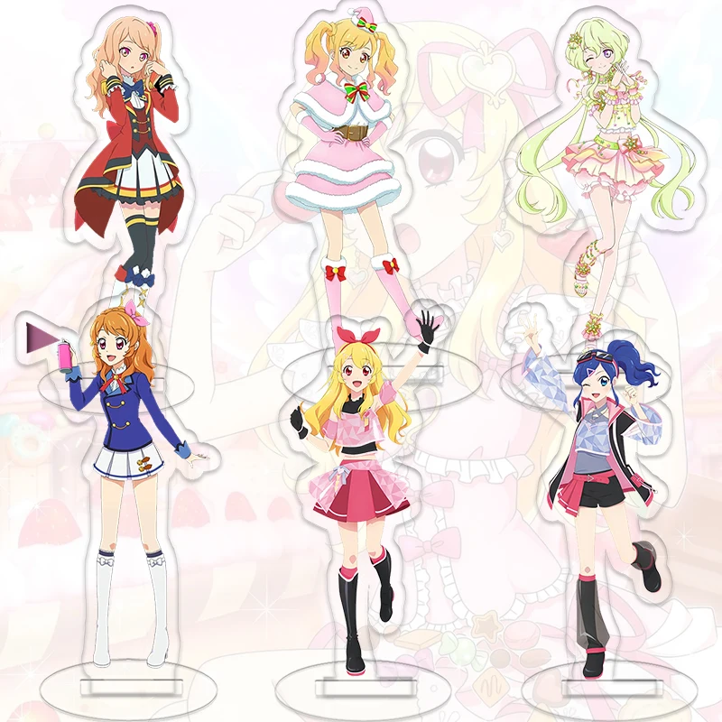 Aikatsu Acrylic Stand Up Sign Star Hoshimiya Ichigo Figure Model Toys Yume Aoi Desktop Cosplay Props Ornaments Birthday Gift