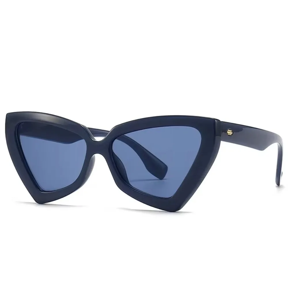 Vintage Luxus Cat Eye Sonnenbrille Beliebtes Design Dreieck Damenbrille UV-beständig Großer Rahmen Sonnenschutzbrille – Detail 13