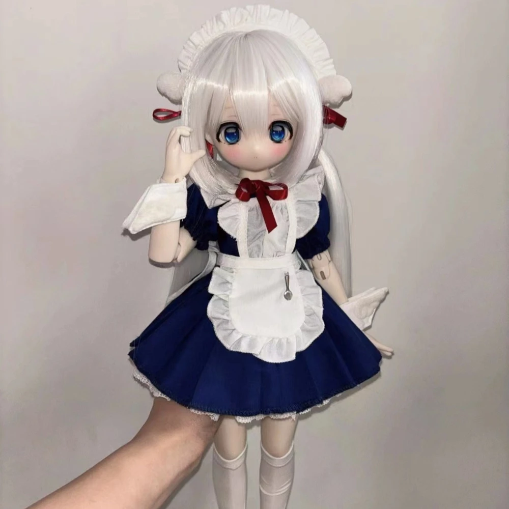 Doll's Clothes Suit for 40cm Bjd Doll 1/4 Maid Dress Set Diy Girl Toys Dress Up Play House Fashion Doll Accessoires, No Doll