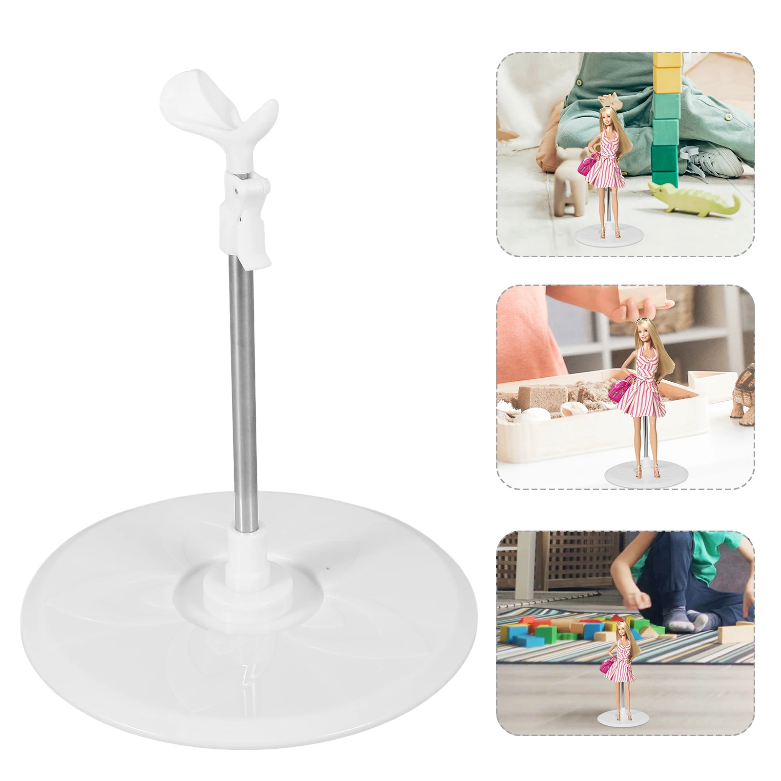 

Adjustable Stand Support Abs Stainless Steel Figure Holder Stable Display Rack For Collectibles Minimalist