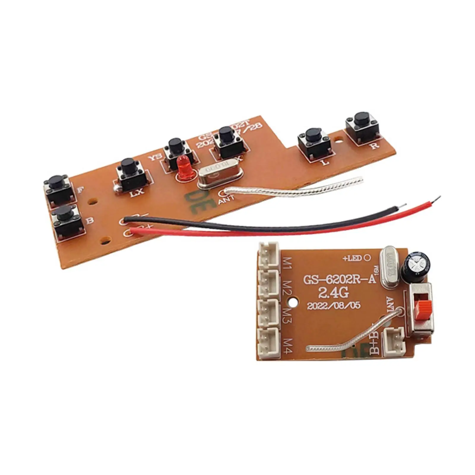 Remote Control Transmitter Board and Receiver Board PCB Circuit Board for Remote Control Toys Model 7CH RC Drift Car Replacement