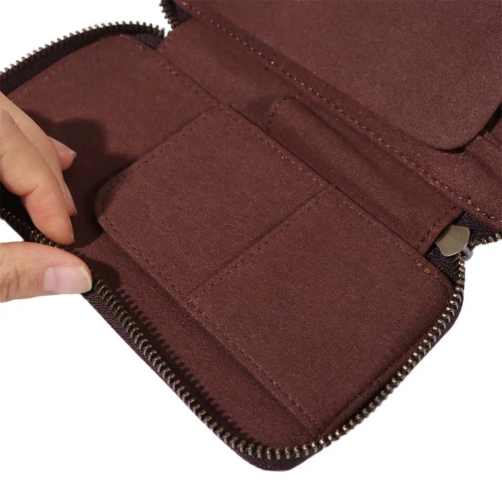 

Кожаный пенал ручной работы из натуральной кожи в винтажном стиле с 4 отделениями, чехол для ручек из кожи Crazy Horse, сумка для перьевых ручек