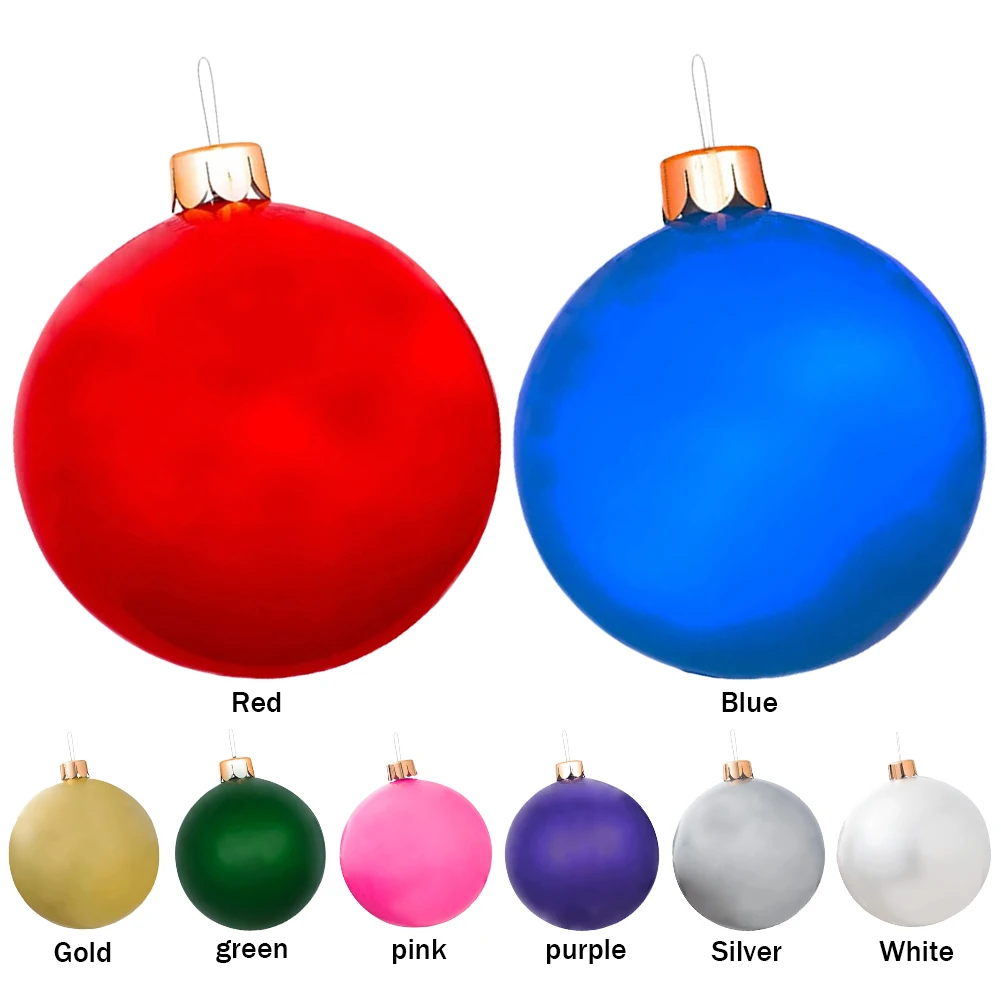 

Christmas Inflatable Ball 8 Colors PVC Blow Up Ball With Stakes To Fasten Ball Decorated Ball Without Light Inflatables