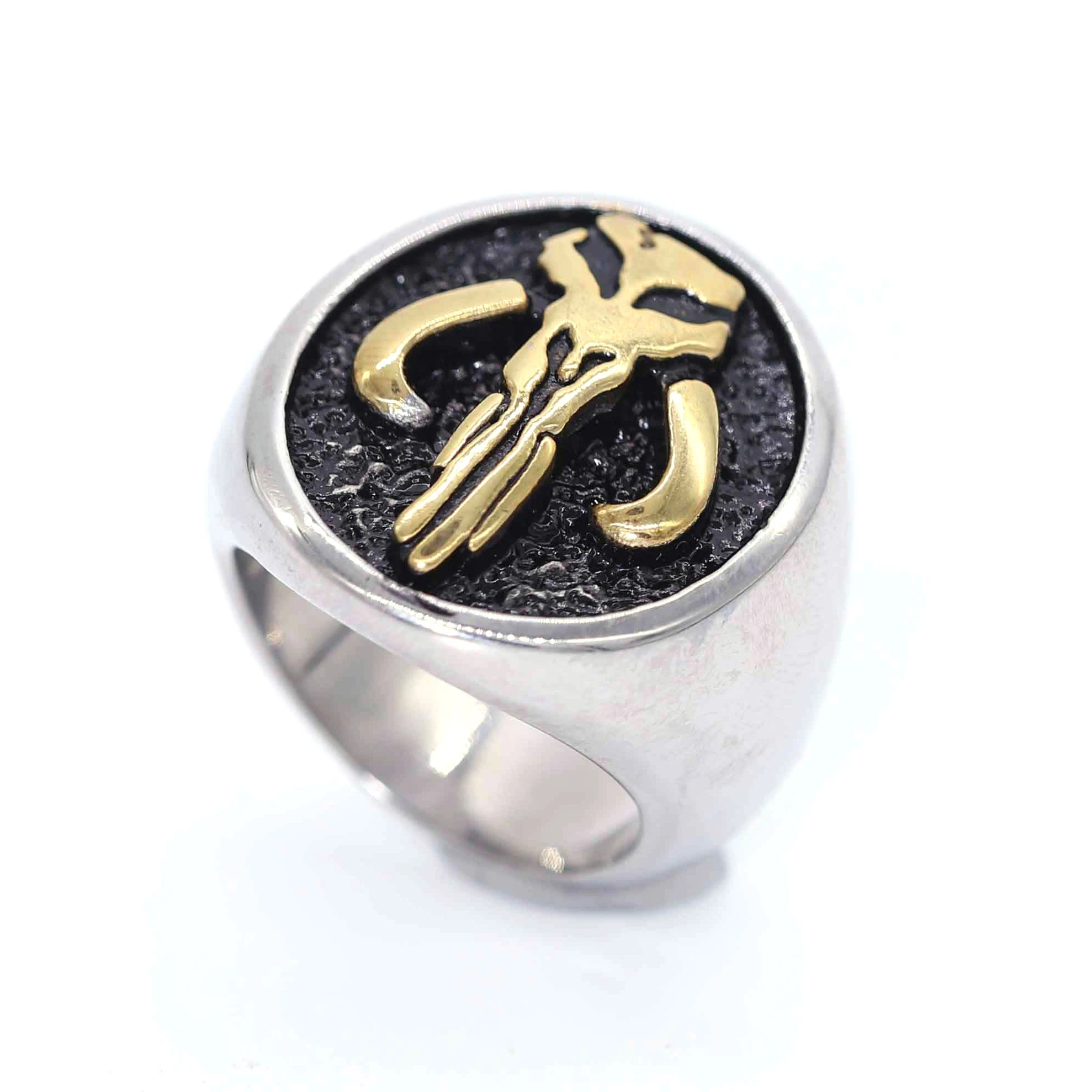 

2022 hot selling punk ring stainless steel domineering punisher freemason ring male