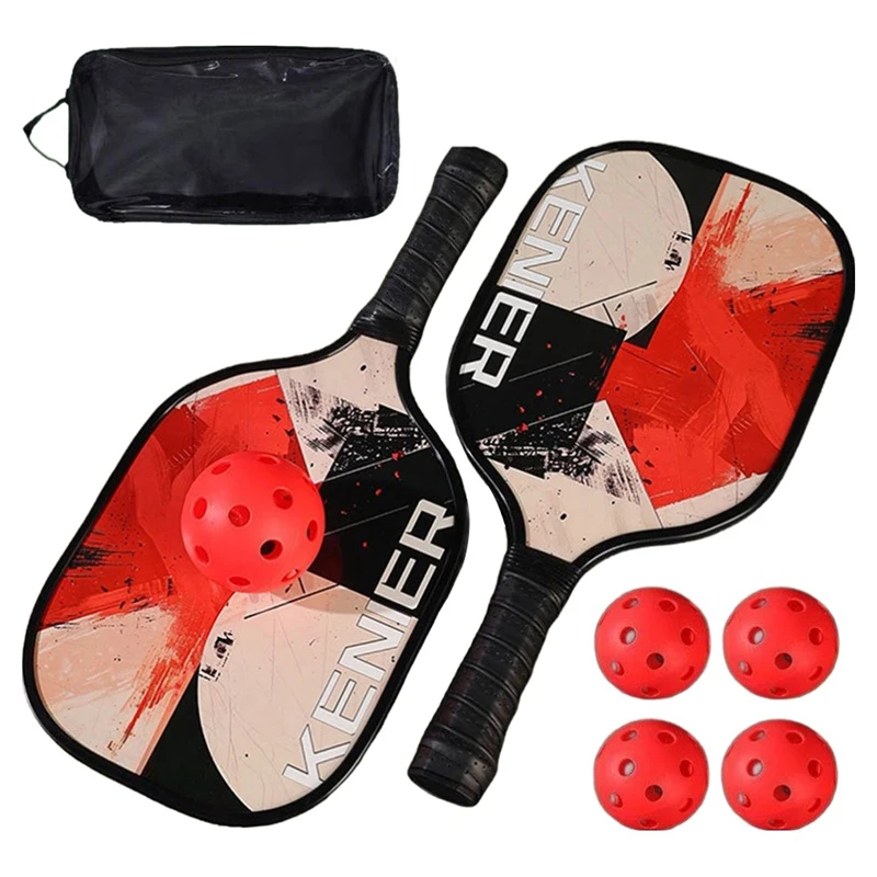lightweight-poplar-wood-pickleball-paddles-set-beginner-rackets-with-cushion-grip-4-balls-included-for-beach-training-use