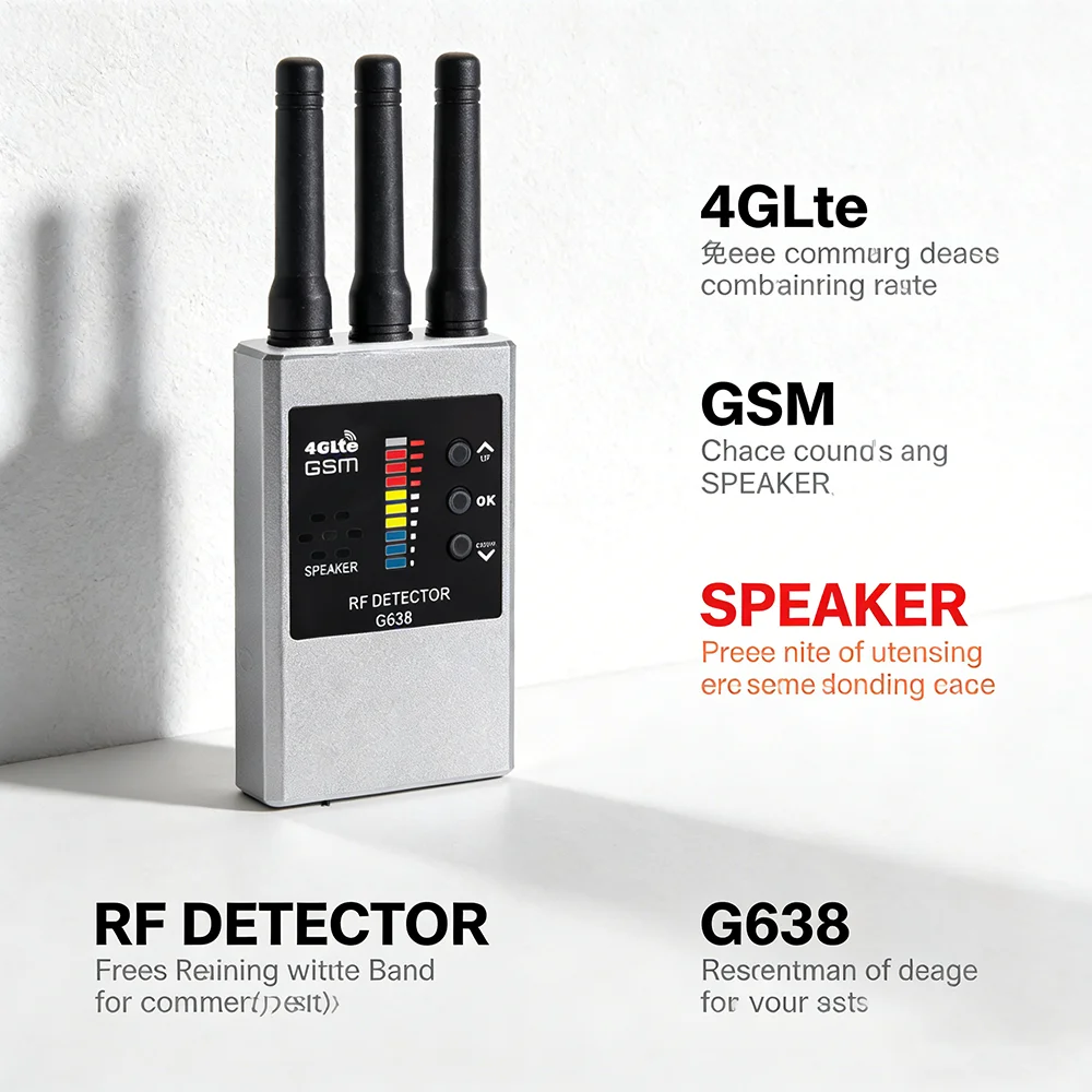 

New Arrival Hot G638W Professional Anti Spy Detector | RF Signal Finder, Hidden Camera GSM Audio GPS Tracker Eavesdropping B