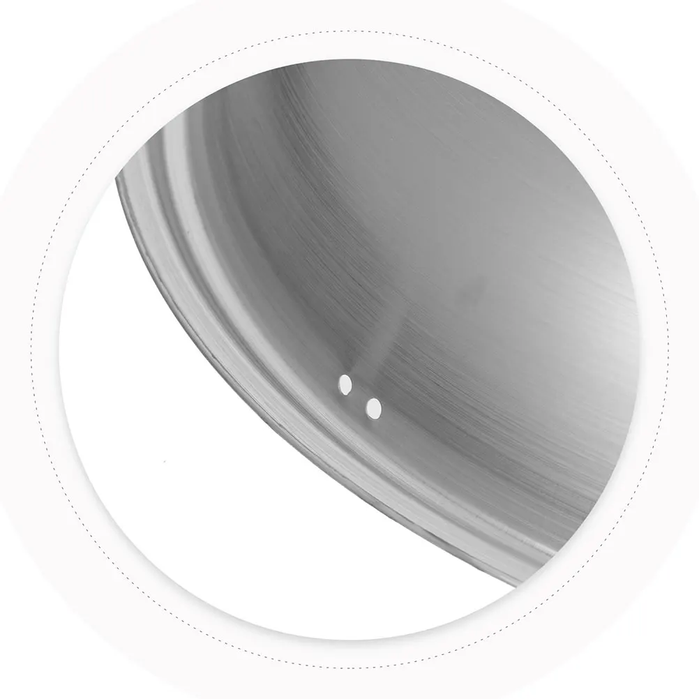 

1pc Stainless Steel Pot Lid Round Metal Lid For Wok Stockpot Steamer Kitchen Pan Cover Household Replacement Reusable Handle