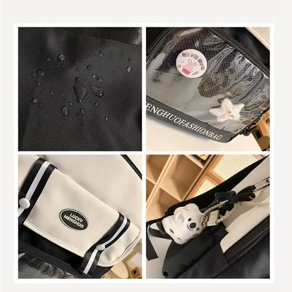 Creative Large Capacity Capybara Backpack Nylon Multipurpose School Backpack Multi-layer Book Bags