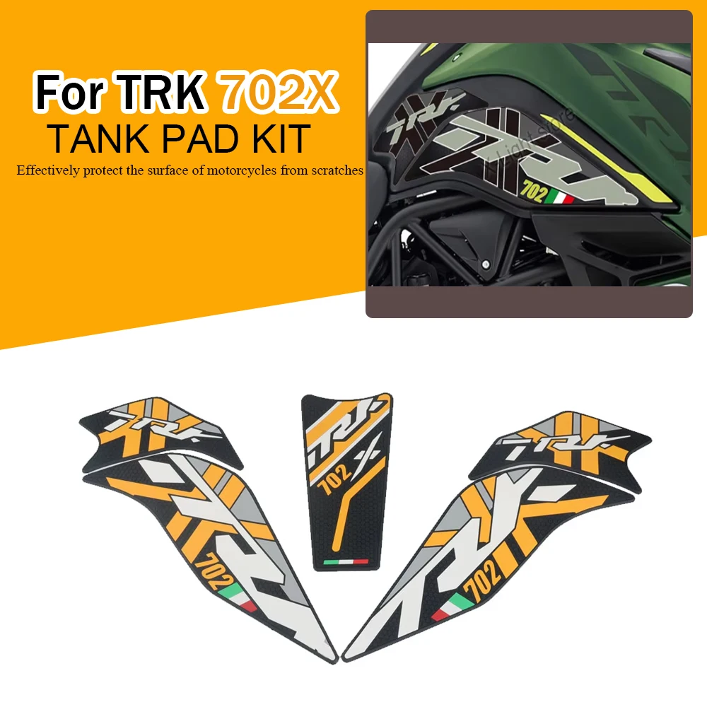 For Benelli TRK 702x Tank Pad Stickers Motorcycle Accessories Fuel tank Tankpad Decal Protector Covers Parts TRK702x TRK502 ADV