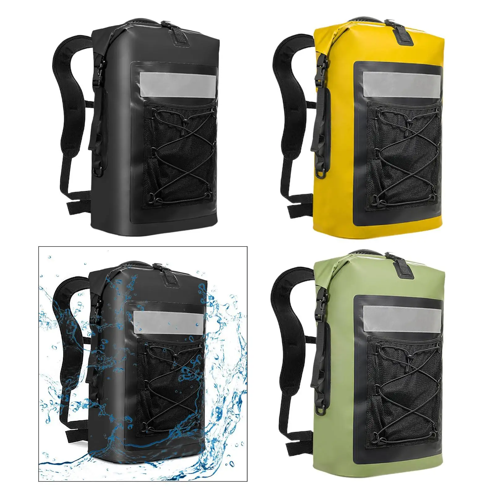 防水ドライバッグ バックパック 35L 実用的な収納バッグ アウトドア カヤック用