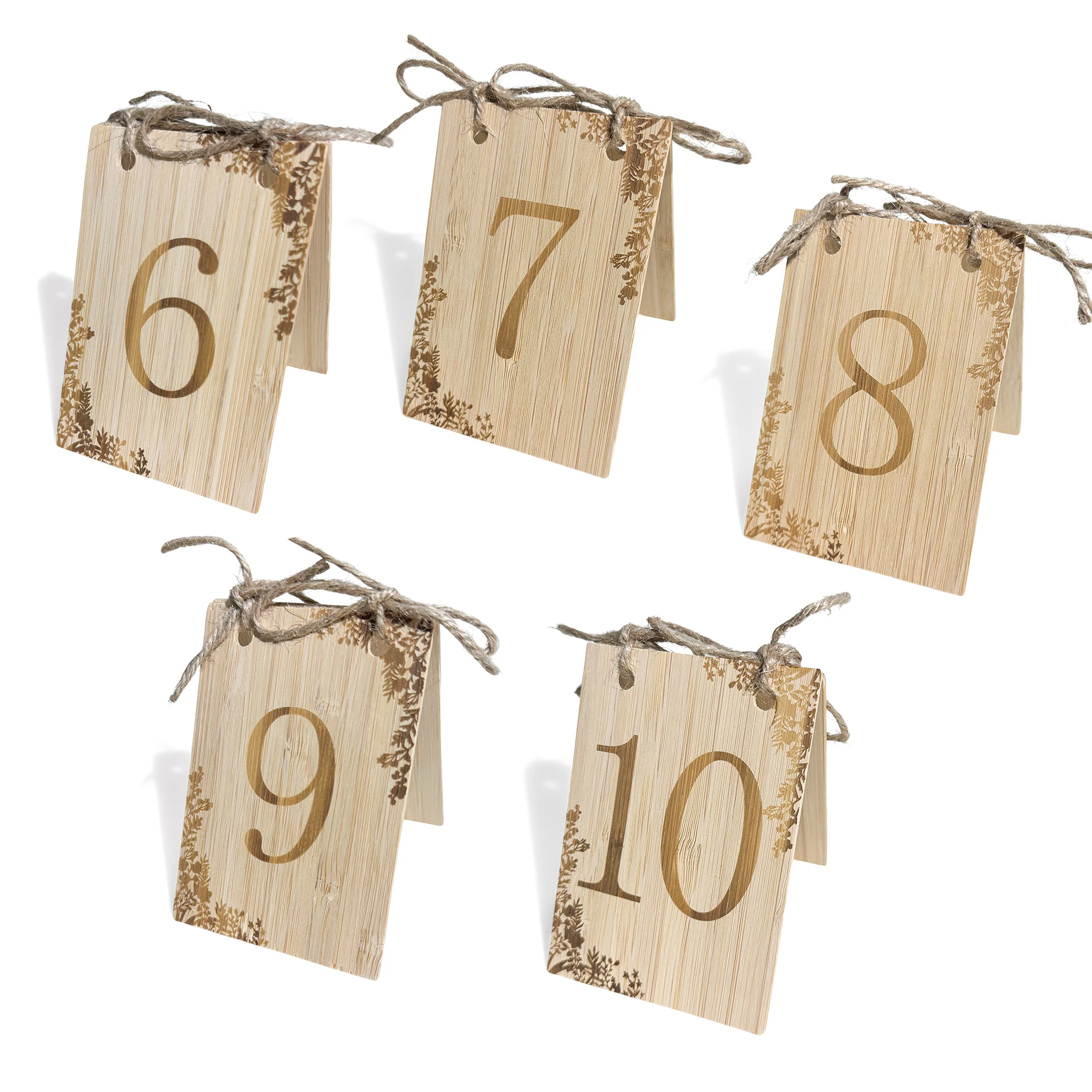 5-teiliges Hochzeitstischnummern-Set aus Holz, wiederverwendbare Sitztabelle, Tischnummernkarte, perfekt für Hochzeiten, Veranstaltungen oder Catering-Dekorationen – Detail 5