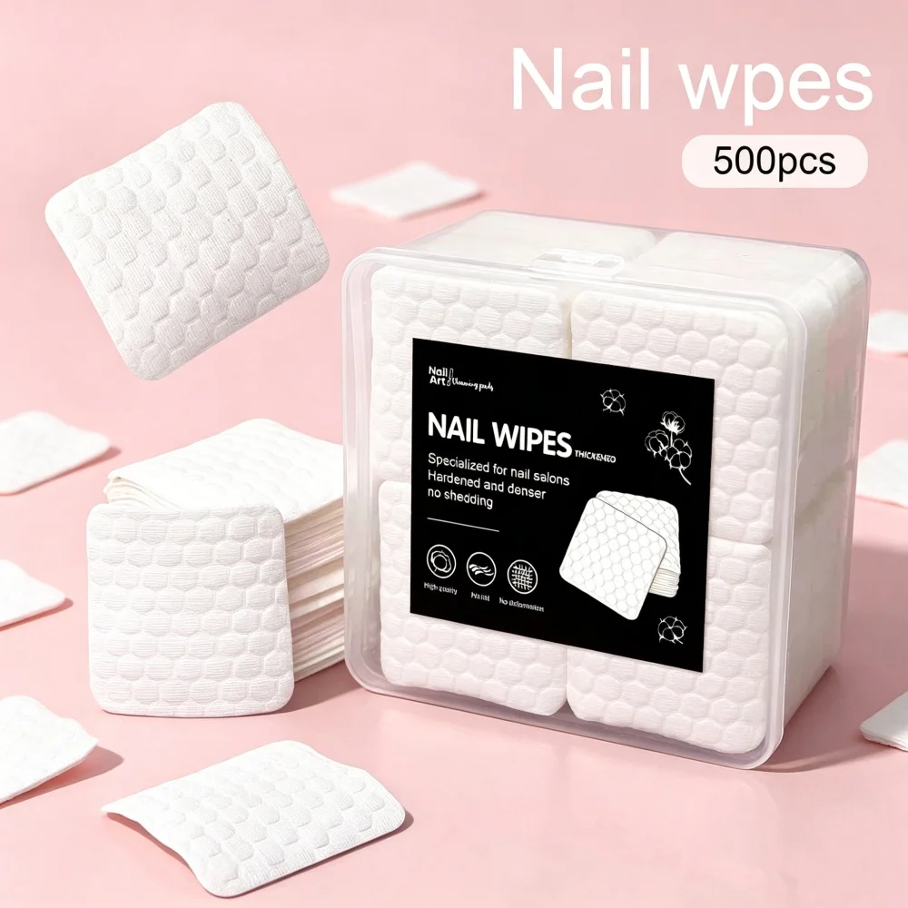 200/500Pcs Solid Nail Tools Manicure Remover Pads