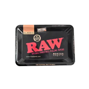 ولاعة أدوات تدخين السجائر ، منفضة سجائر معدنية ، عشب تبغ جاف ، صينية درفلة ، 18 × 12.5 سم أفضل 8 مبخر عشبي مبيعا - No3