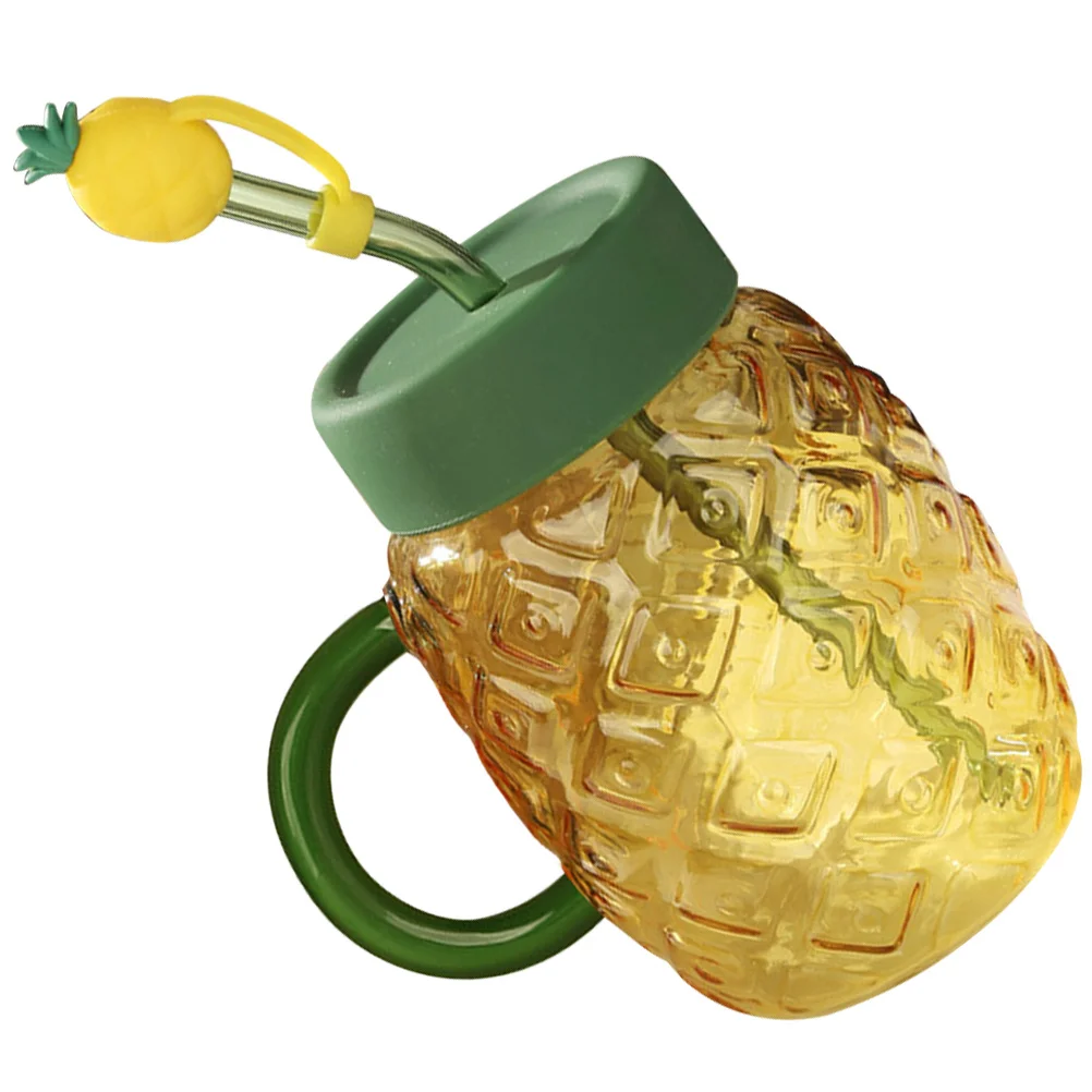 

Стеклянная кружка для воды с ананасом, портативная легкая детская чашка в форме фруктов для барбекю, тропическая вечеринка, коктейль, сок, декоративное использование