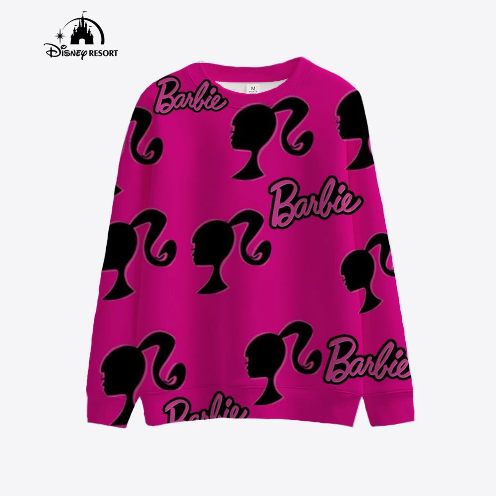 Simple Barbie Printing Sweatshirts For Womens Casual Comfortable Crewneck Hoodies Loose Autumn thin hoodie Sportswear Clothes