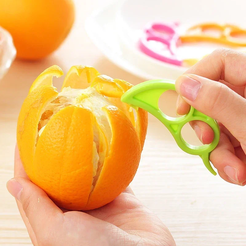 Pelador de naranjas creativo estilo ratón, bonito dispositivo de pelado de naranjas Multicolor, pelador de frutas de fácil uso, cocina práctica