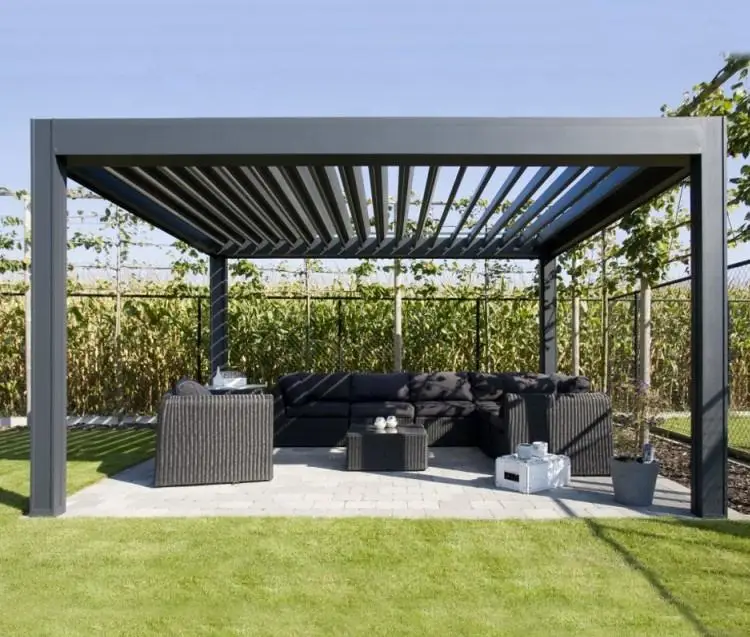 Weather Resistant Stable Safe Gazebo for Outdoor Spaces Living Enhance Thickness Aluminum Pergola Suitable for Gatherings