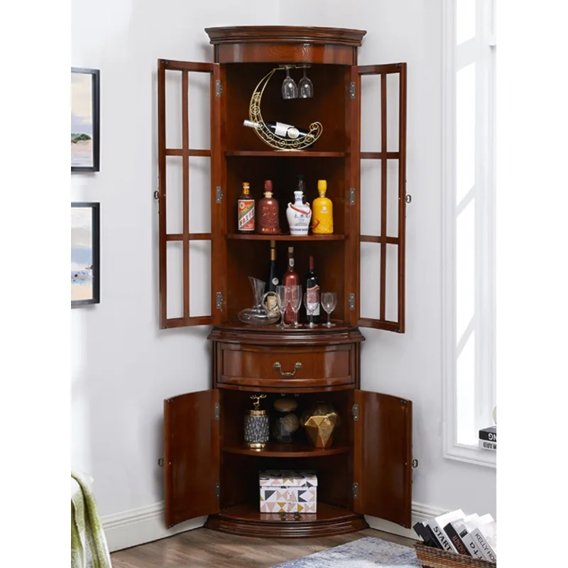Solid wood corner  Corner t Living room corner wine  Triangle