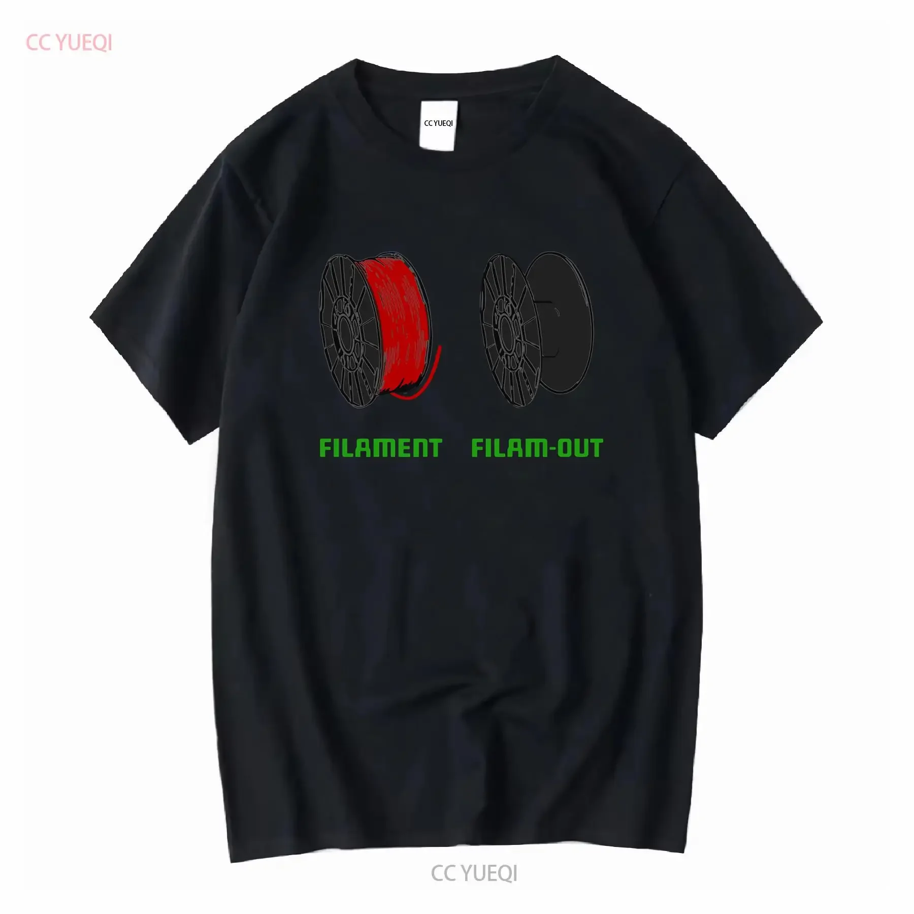 Carretel de impressora 3d t camisa impressão abs pla estilo filamento filam fora mangas compridas ou curtas vintage lavado ligeiramente unisex moda