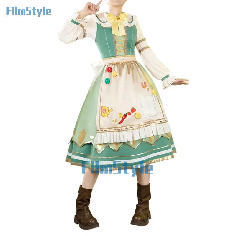 FilmStyle Umamusume: Pretty Derby Rice Shower Cosplay Kostüm Kleid Uniform Halloween Karneval Party Spielen Rolle für Frauen Mann