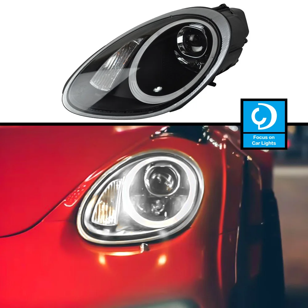 

Car Front Headlight For Porsche Cayman 987 Fiesta LED HeadLamp Styling Dynamic Turn Signal Lens Automotive Accessories Assembly