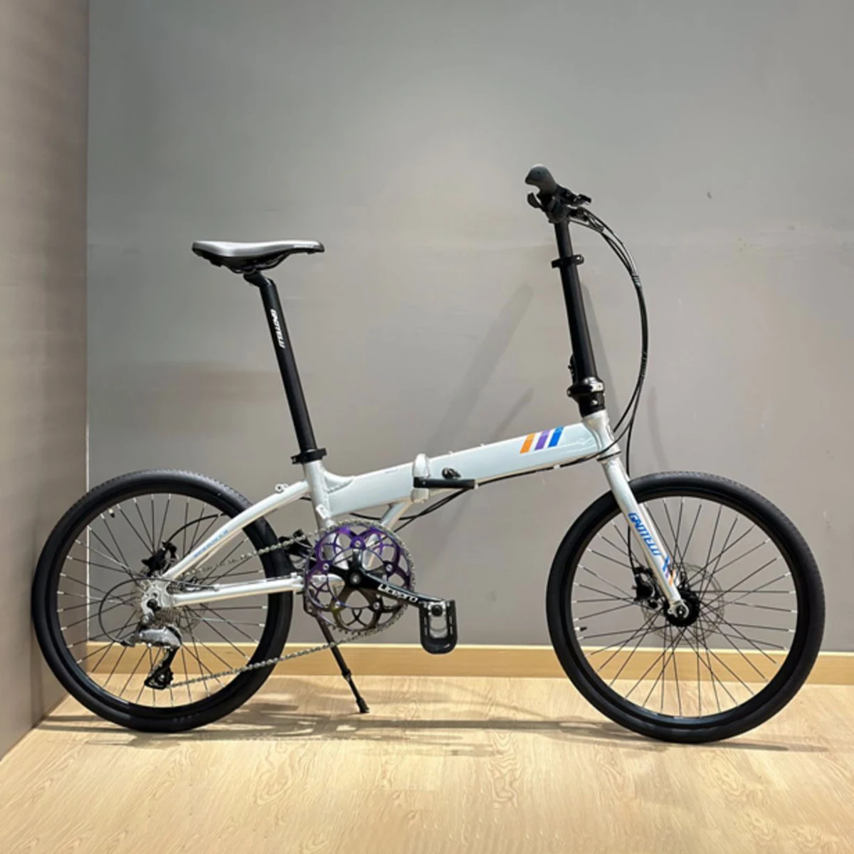 20 Inch Foldable Bike Aluminum Alloy Frame 451 Rim 9-Speeds Folding Bicycle Commuting Portable Cycling